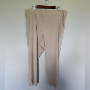 Athleta Women's Cream Brooklyn Ankle Pant Stretch Business Casual Plus Size 22